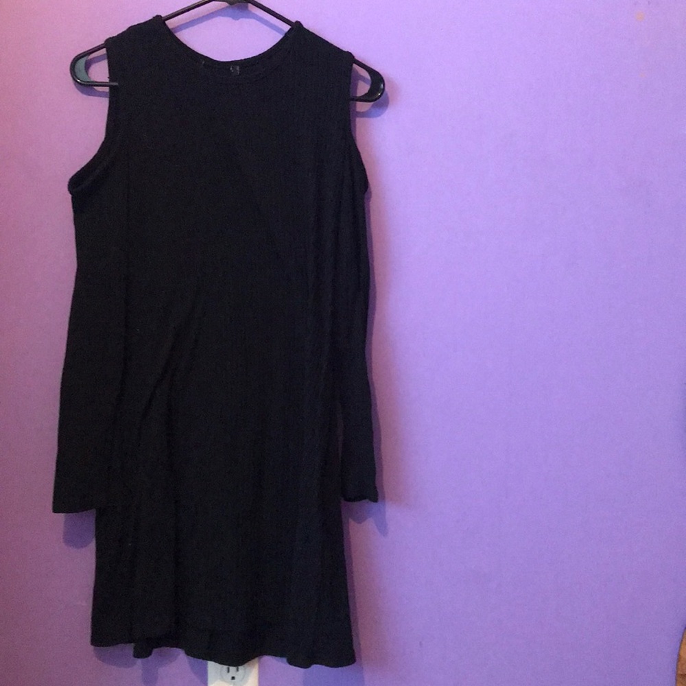Long Sleeve Shoulder Cut Out Dress